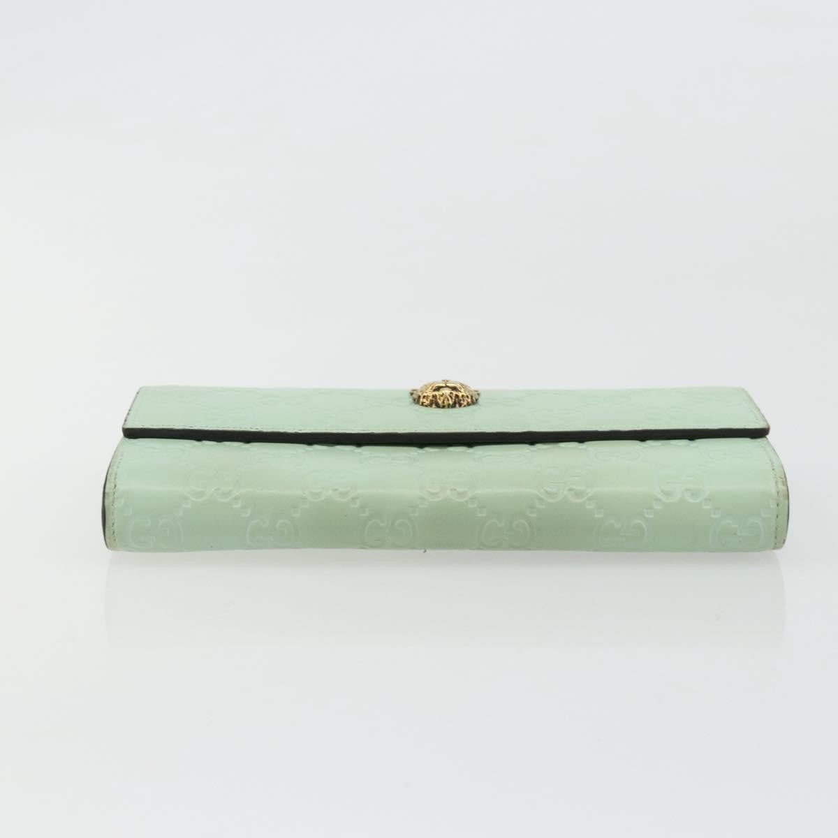 Gucci Guccissima Wallet Motif Gg Green Leather Wallets Accessory (Pre-Owned)
