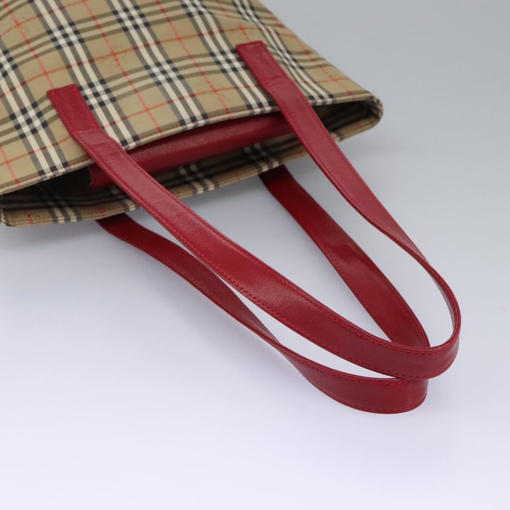 Burberry Nova Check Tote Canvas Check Pattern Beige Canvas Tote Bag