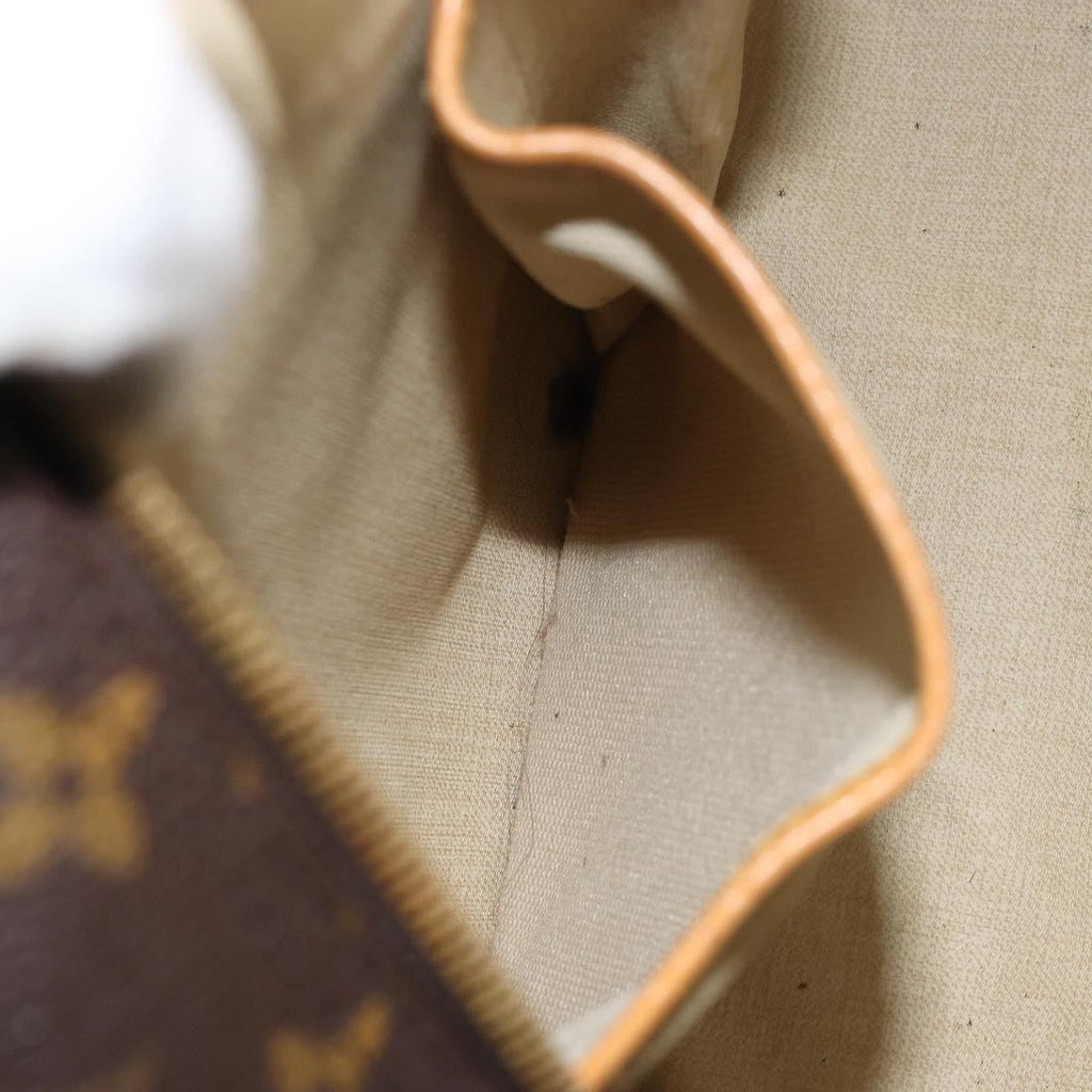 Louis Vuitton Deauville Handbag Monogram Canvas Brown Canvas Handbag