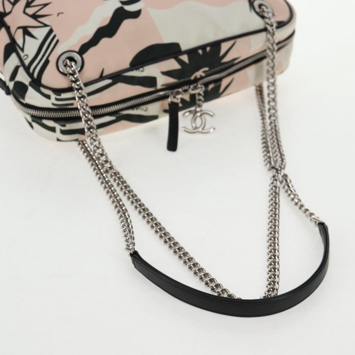 Chanel La Pausa Bay Camera Case Bag Printed Canvas Pink Canvas Bag