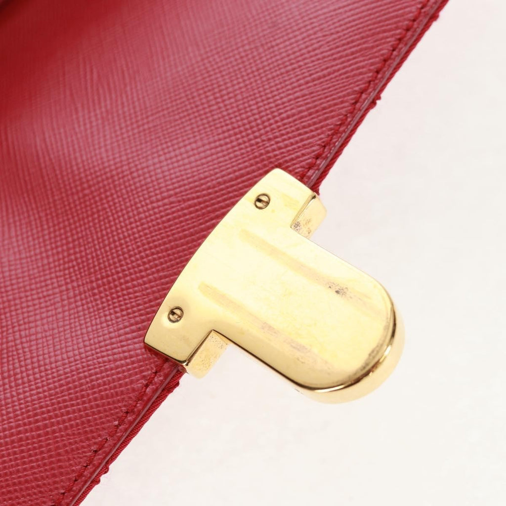 Prada Pushlock Chain Flap Bag Quilted Tessuto Red Nylon Shoulder Bag Bag