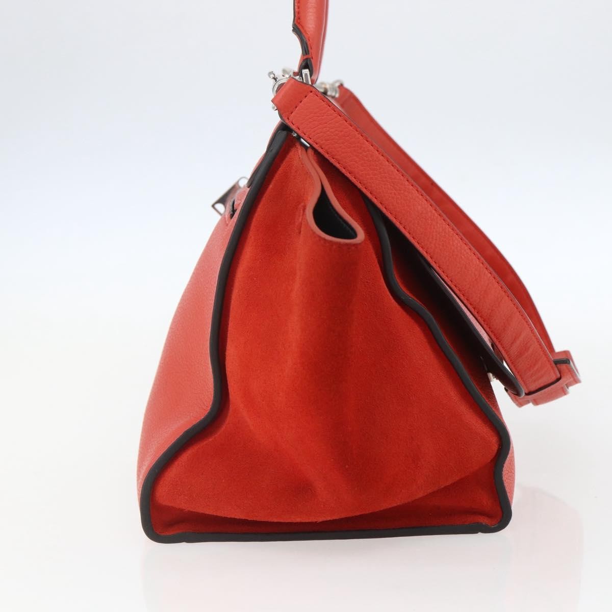 Celine Trapeze Bag Leather Red Leather Handbag