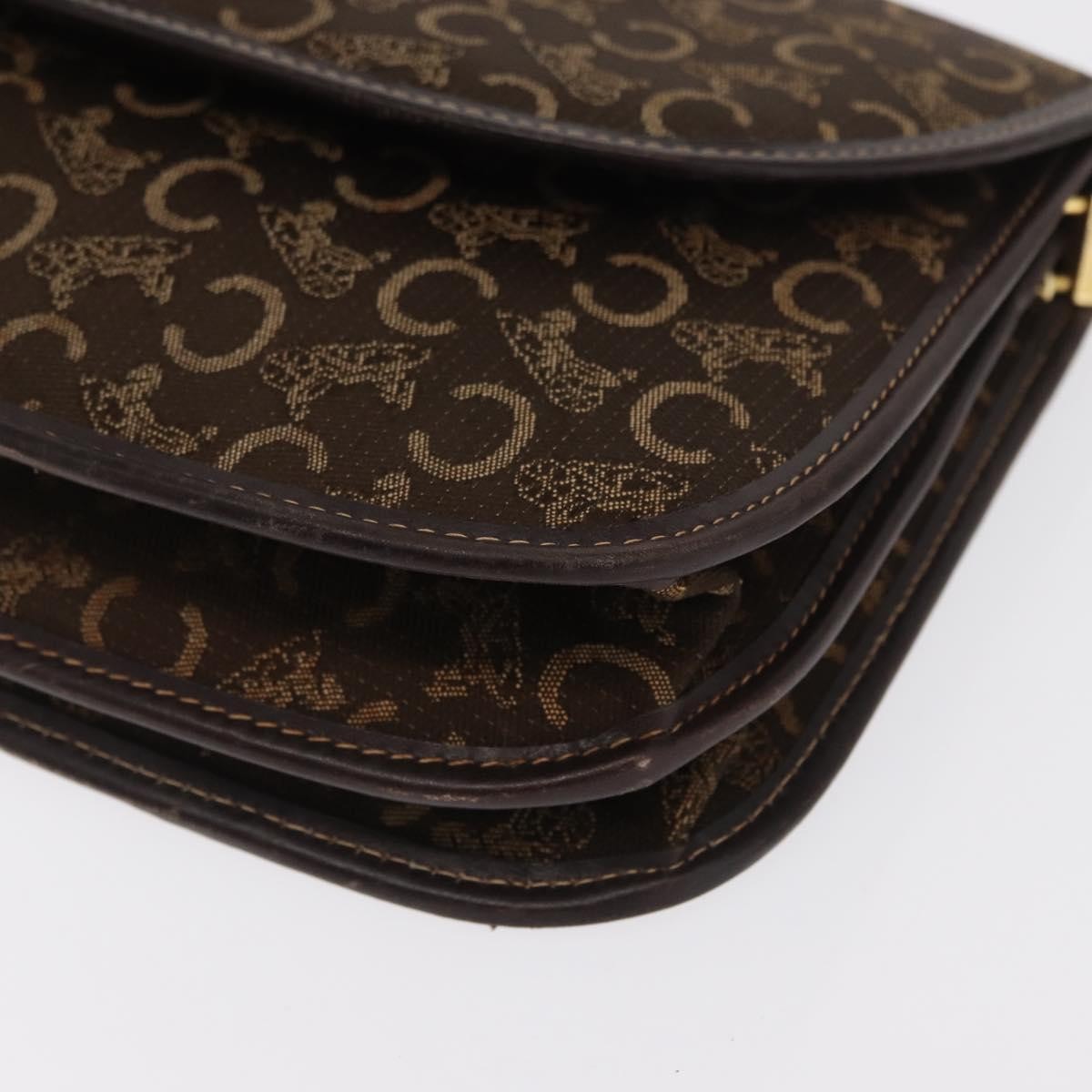 Celine C Sulky Shoulder Bag Canvas Brown Canvas Shoulder Bag Bag