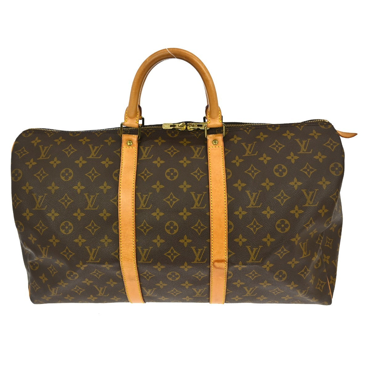 Louis Vuitton Keepall Bag Monogram Canvas Brown Canvas Travel Bag