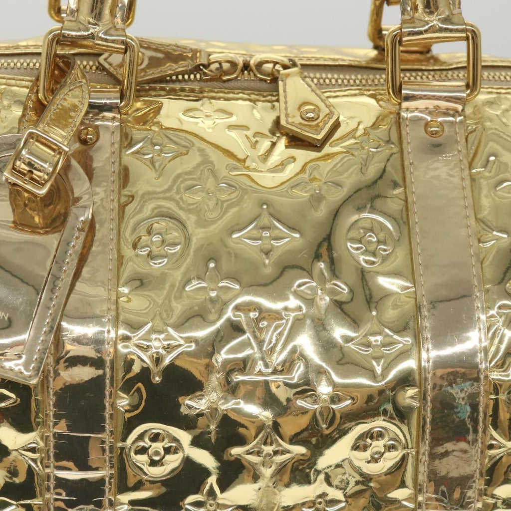 Louis Vuitton Keepall Bag Monogram Miroir Pvc Gold Patent_Leather Travel Bag