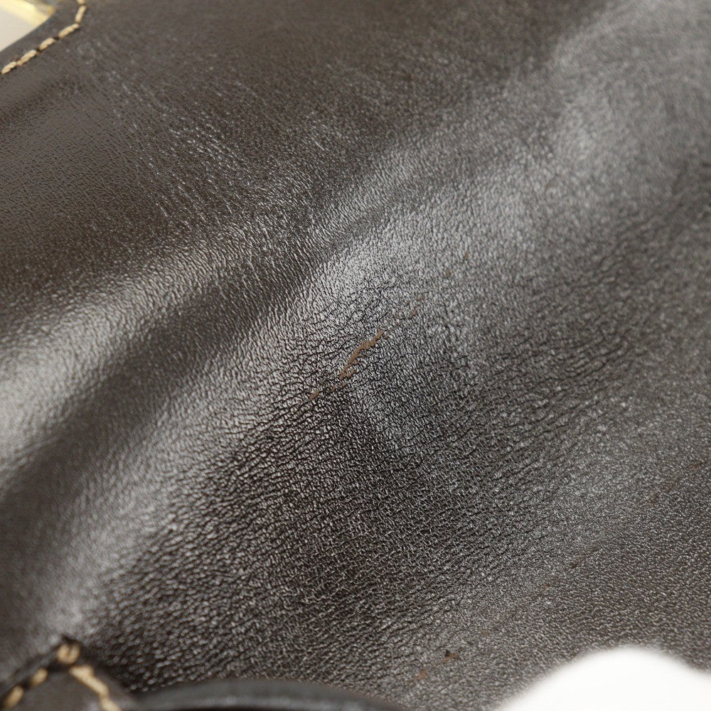 Fendi Zucchino Mamma Baguette Vinyl Brown Plastic Shoulder Bag Bag