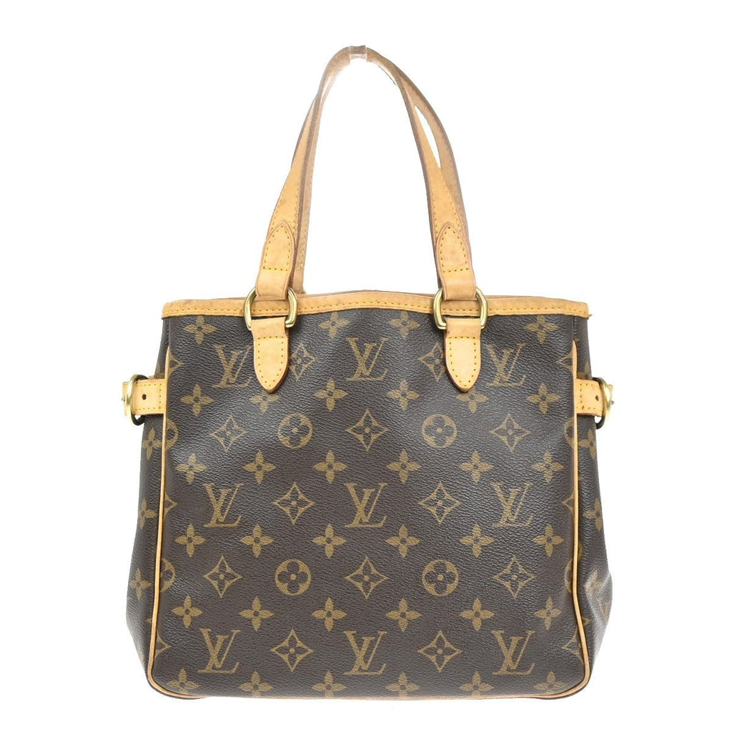 Louis Vuitton Batignolles Handbag Monogram Canvas Brown Leather Handbag