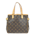 Louis Vuitton Batignolles Handbag Monogram Canvas Brown Leather Handbag