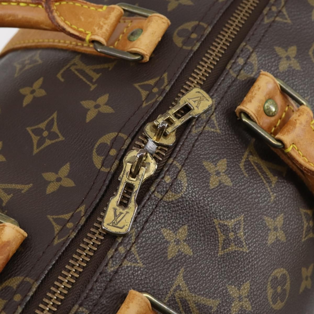 Louis Vuitton Keepall Bag Monogram Canvas Brown Canvas Travel Bag