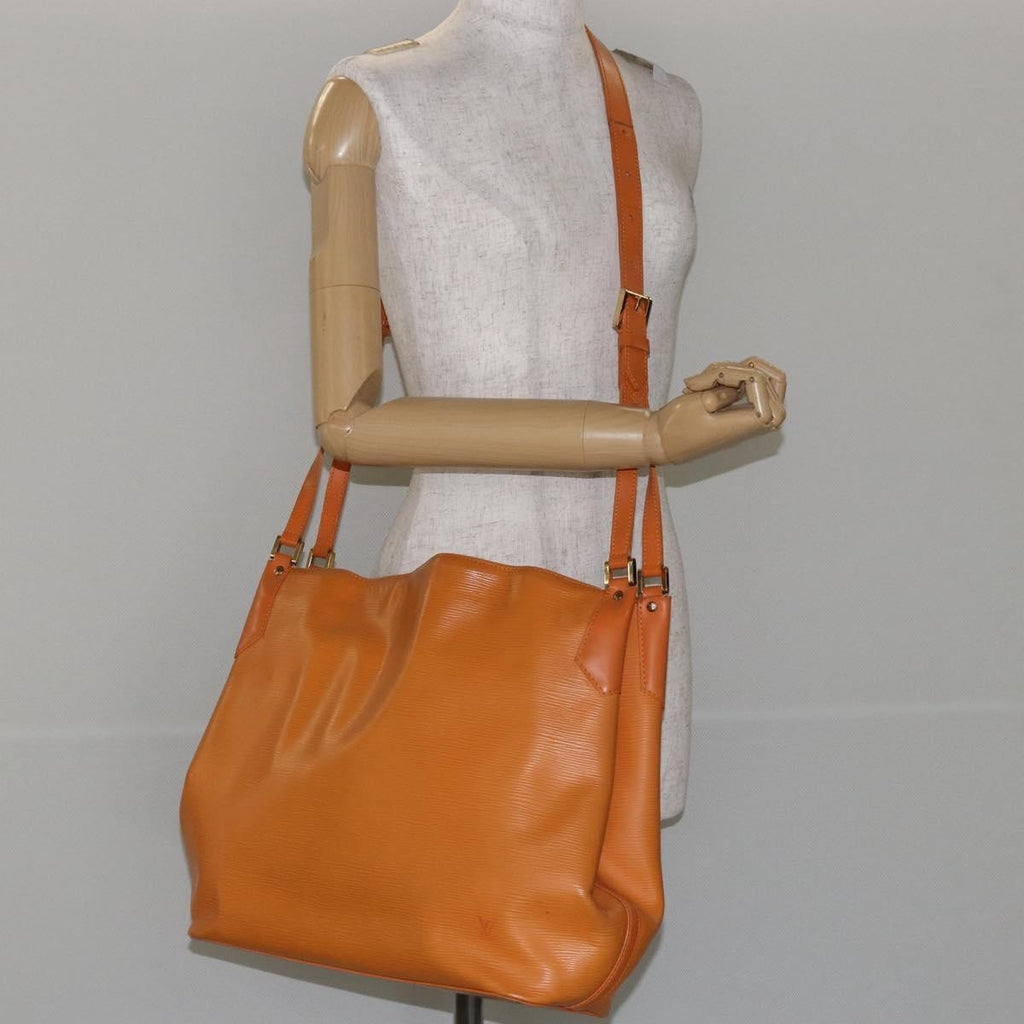 Louis Vuitton Mandara Handbag Epi Leather Orange Leather Shoulder Bag