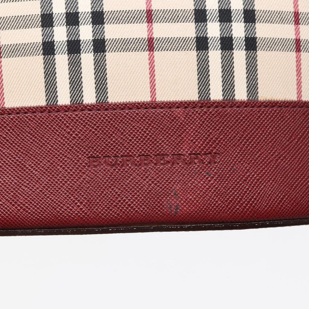Burberry Nova Check Tote Canvas And Leather Beige Canvas Tote Bag