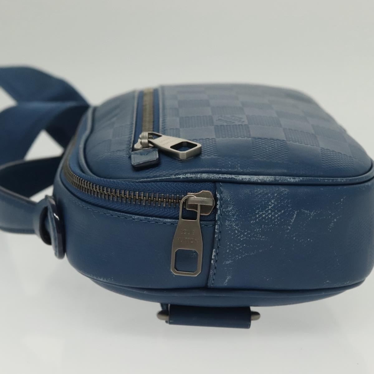 Louis Vuitton Ambler Bag Damier Infini Leather Blue Leather Shoulder Bag