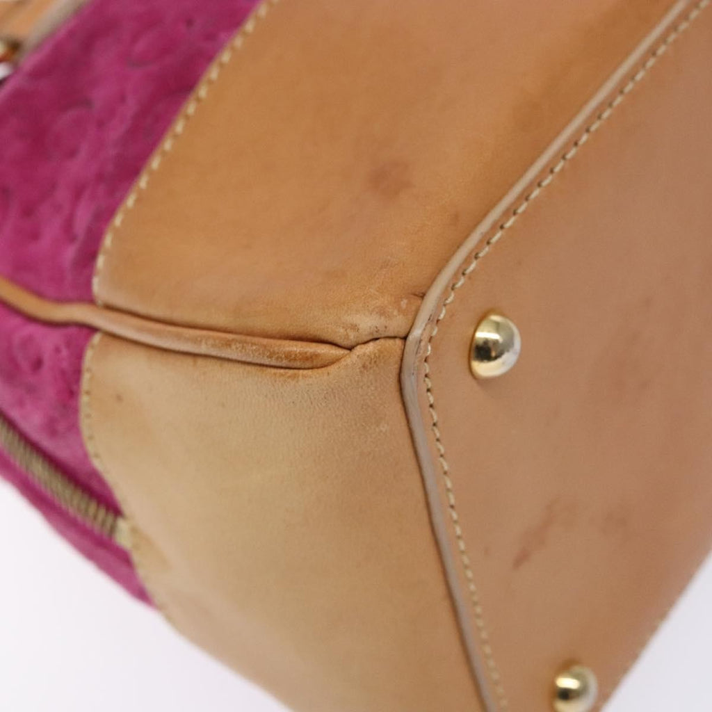 Celine Vintage Macadam Handbag C Macadam Suede Purple Suede Handbag