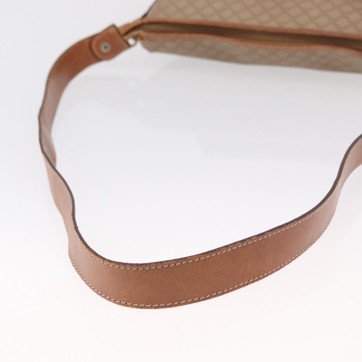 Celine Vintage Macadam Shoulder Bag Canvas And Leather Beige Canvas Shoulder Bag Bag