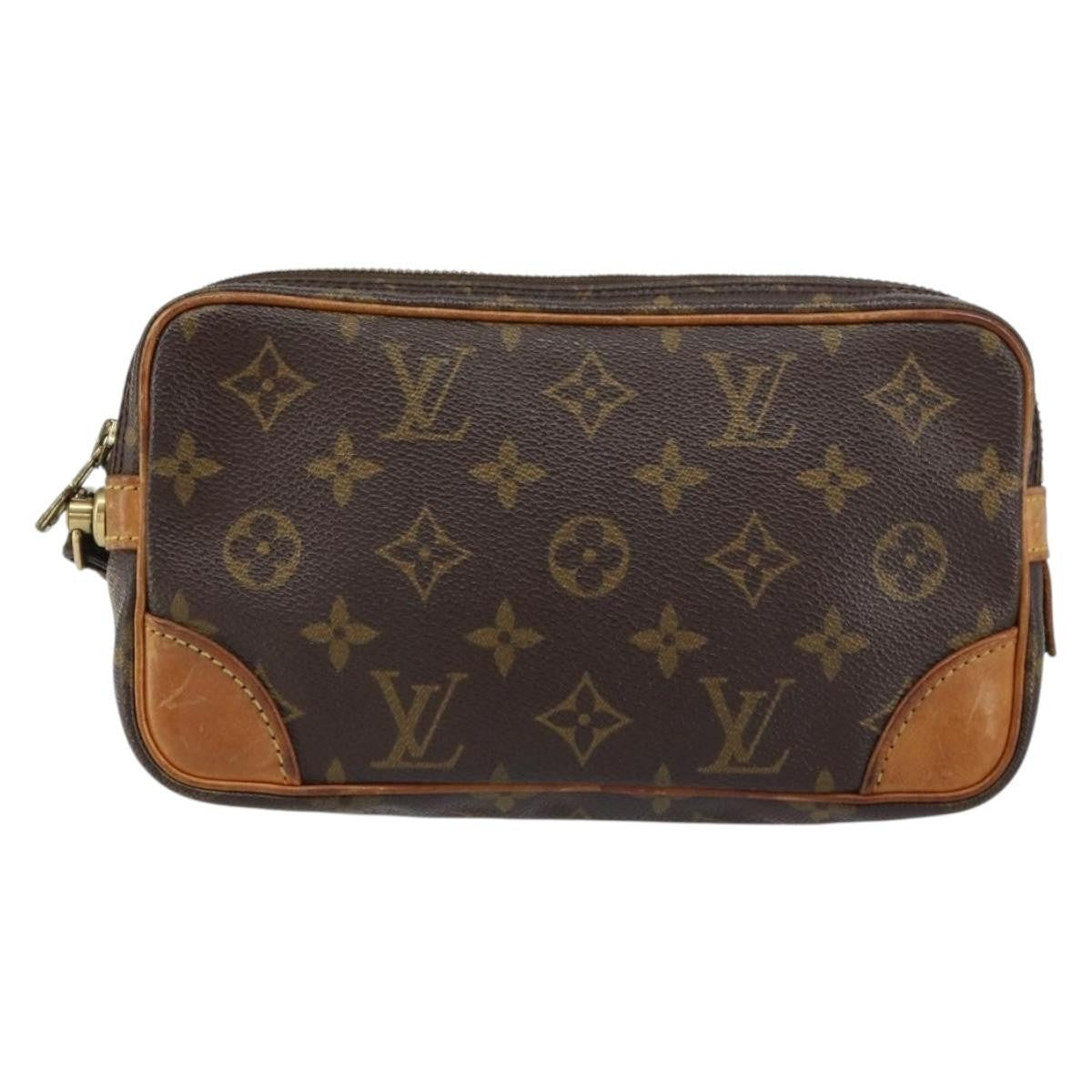 Louis Vuitton Marly Dragonne Clutch Monogram Canvas Brown Canvas Clutche & Pouche Bag