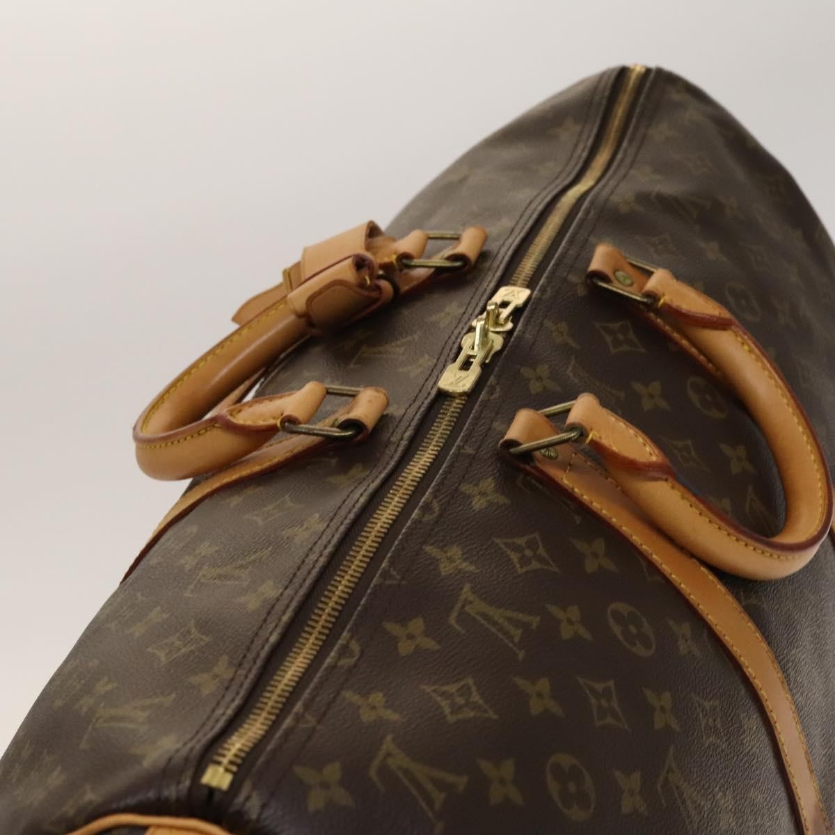 Louis Vuitton Keepall Bag Monogram Canvas Brown Canvas Travel Bag