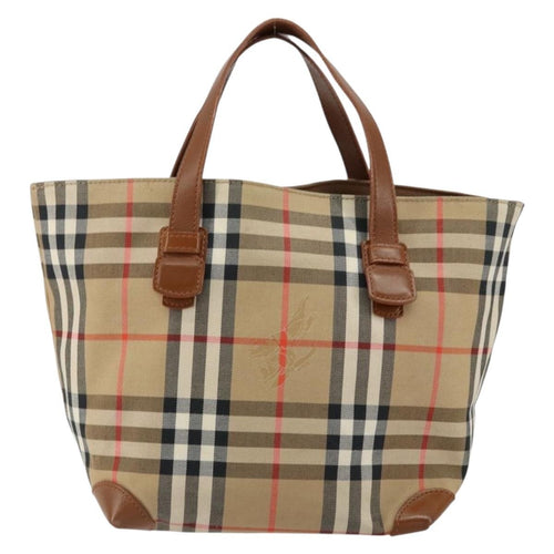 Burberry Vintage Tote Vintage Check Coated Canvas Beige Canvas Tote Bag