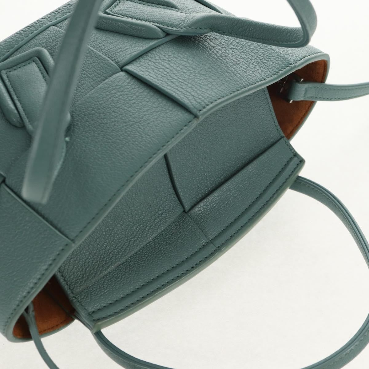 Bottega Veneta Arco Bag Maxi Intrecciato Leather Green Leather Handbag