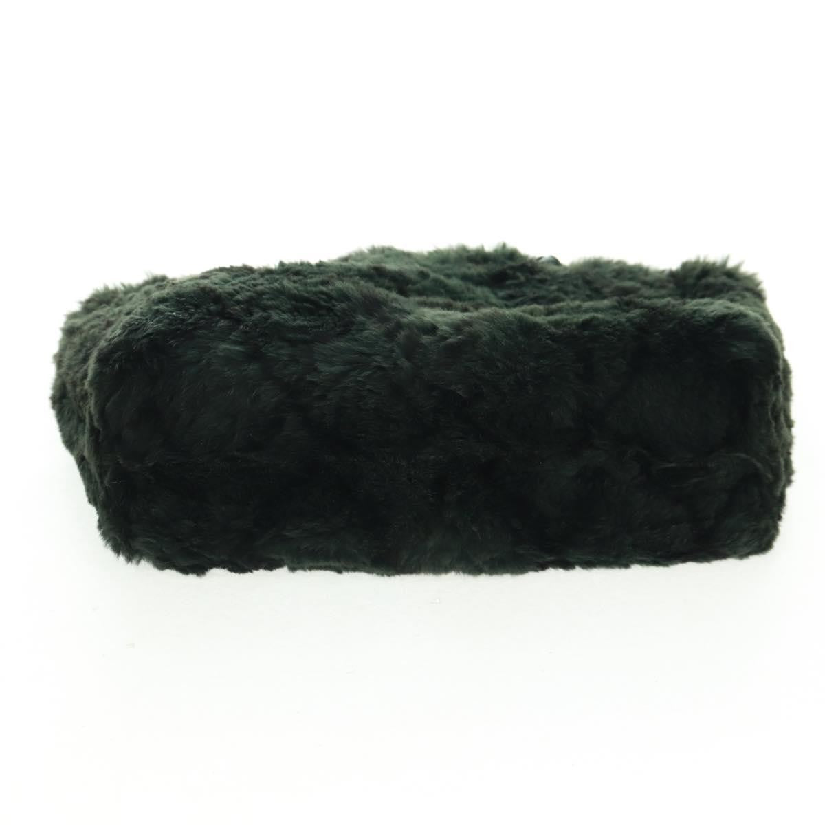 Chanel Chain Tote Lapin Fur Green Fur Tote Bag Bag