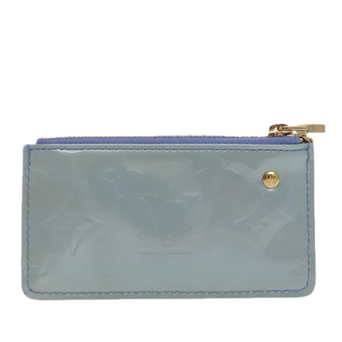 Louis Vuitton Pochette Clés Nm Monogram Vernis Patent Leather Purple Patent_Leather Wallets Accessory