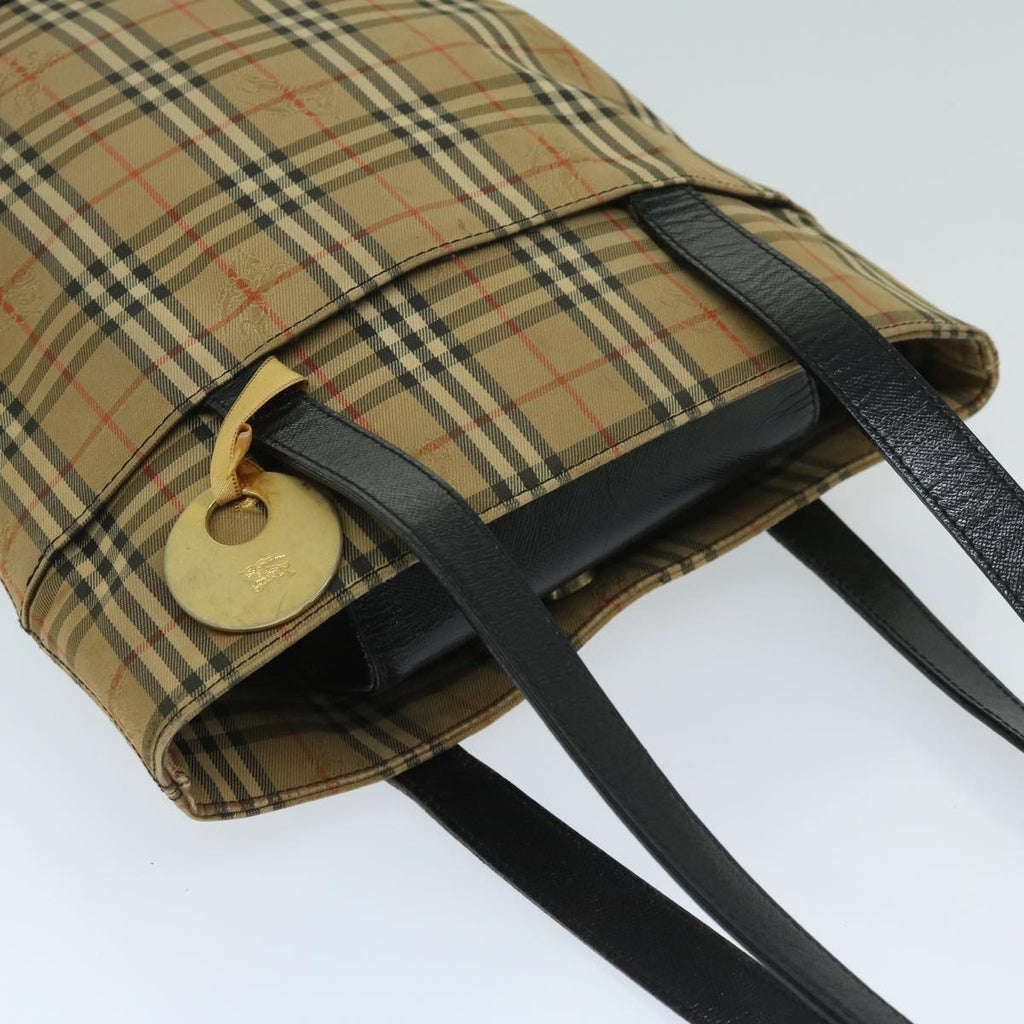 Burberry Nova Check Tote Canvas And Leather Beige Canvas Tote Bag