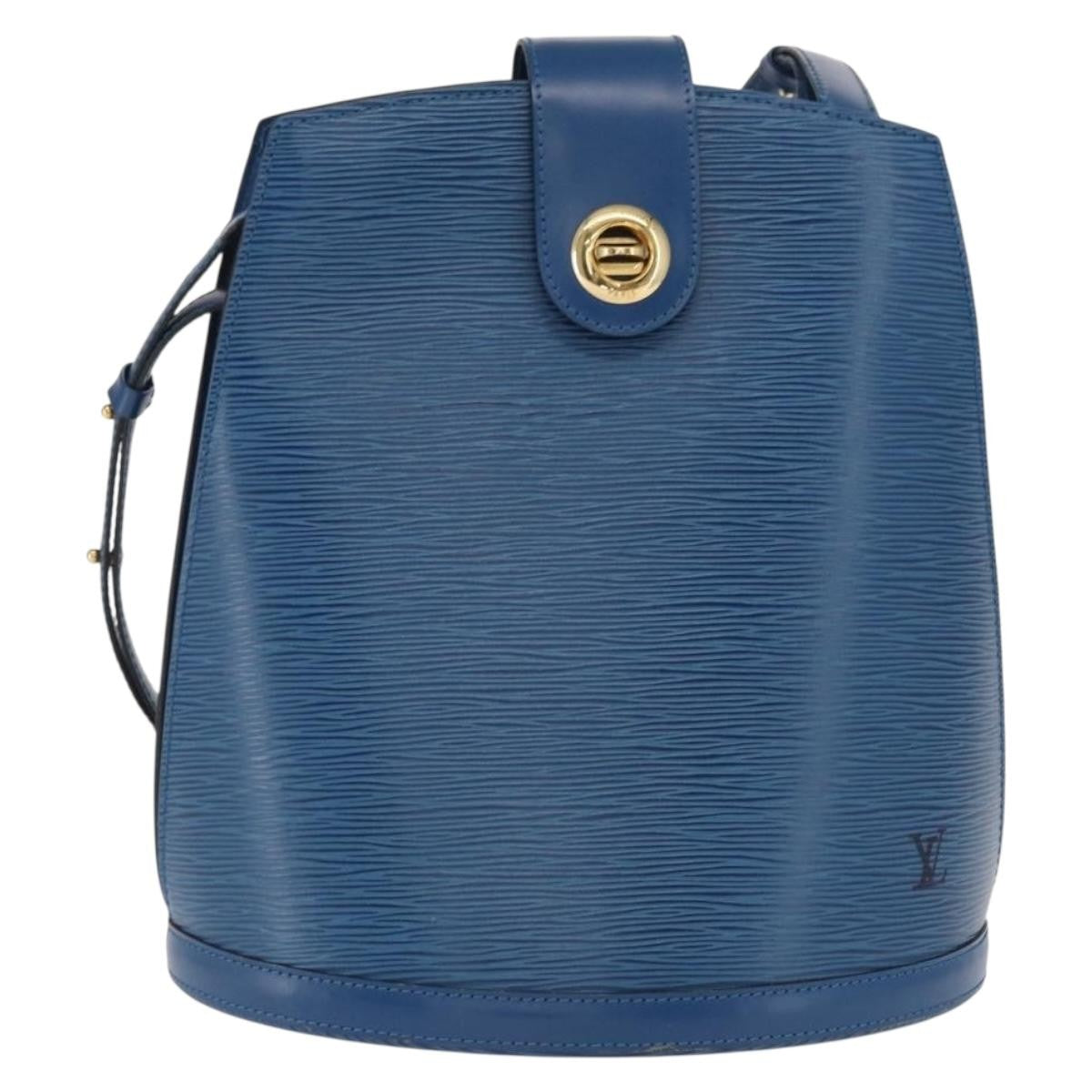 Louis Vuitton Cluny Shoulder Bag Epi Leather Blue Leather Shoulder Bag