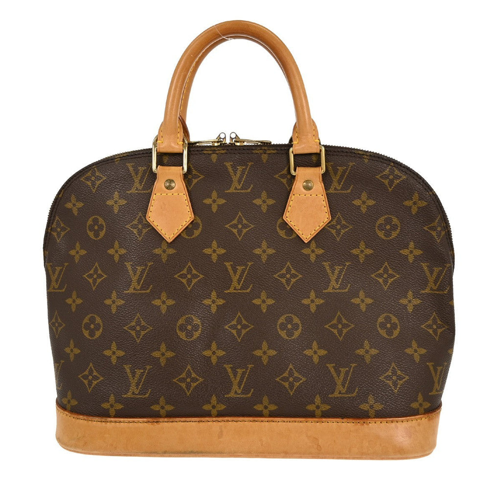 Louis Vuitton Alma Handbag Monogram Canvas Brown Canvas Handbag