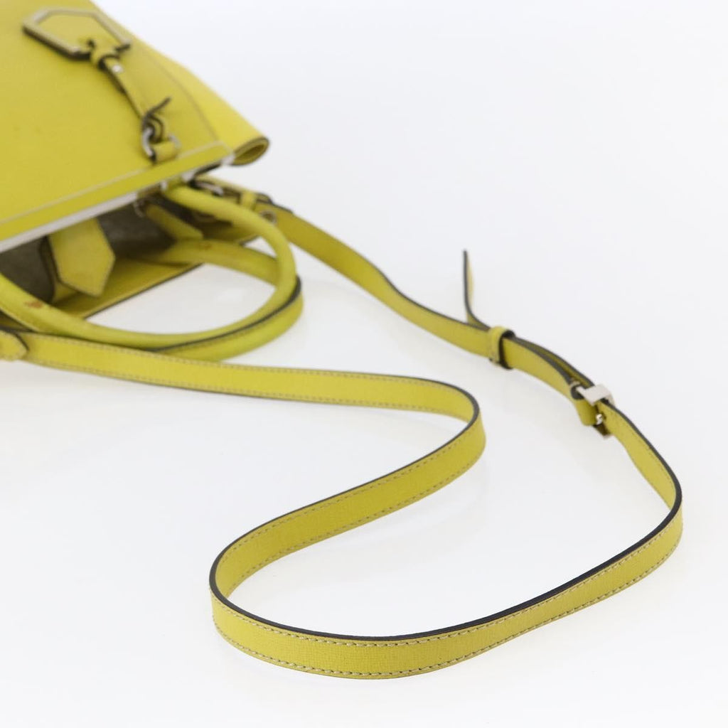 Fendi 2Jours Bag Leather Yellow Leather Handbag