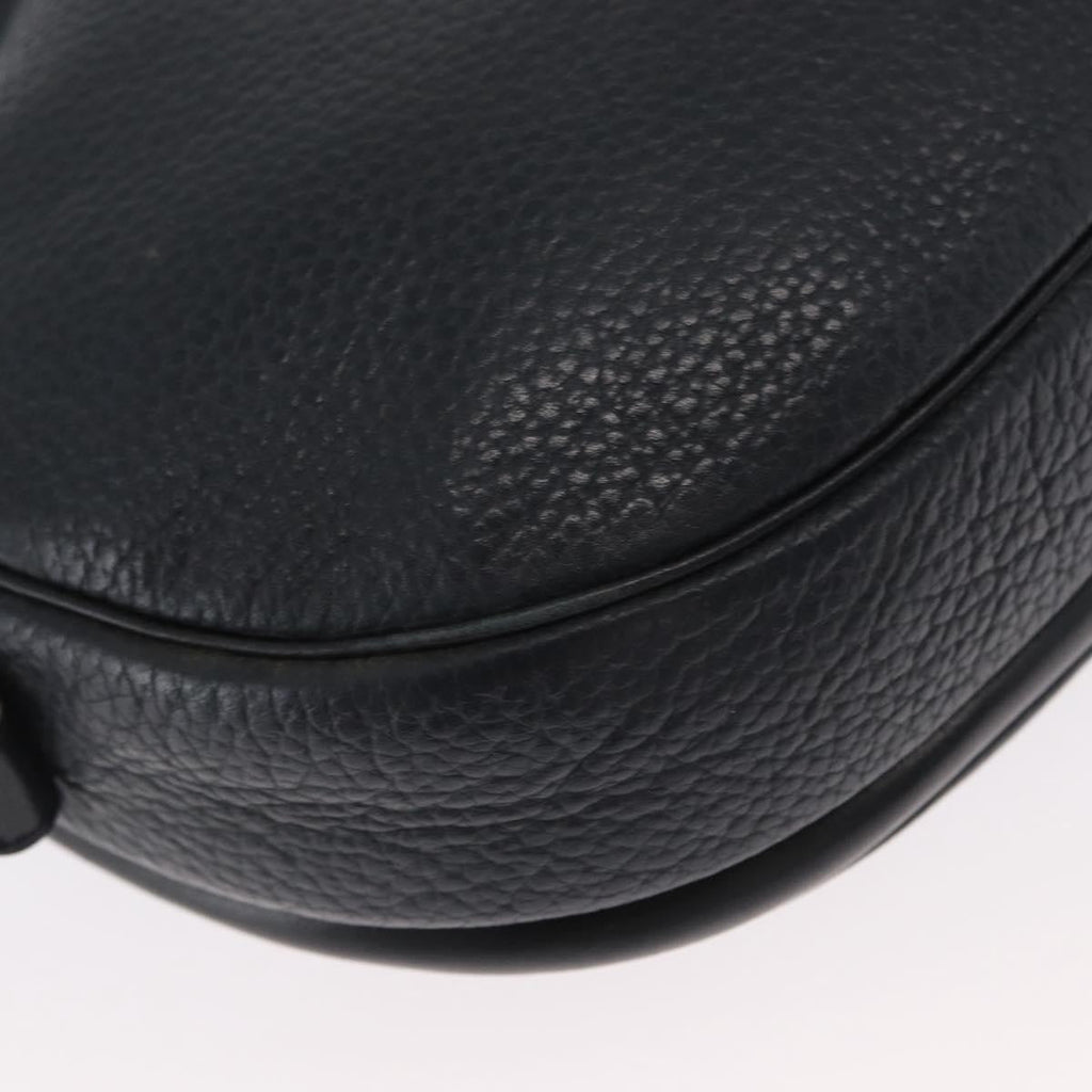 Christian Dior Vintage Shoulder Bag Leather Navy Leather Shoulder Bag Bag (Pre-Owned)