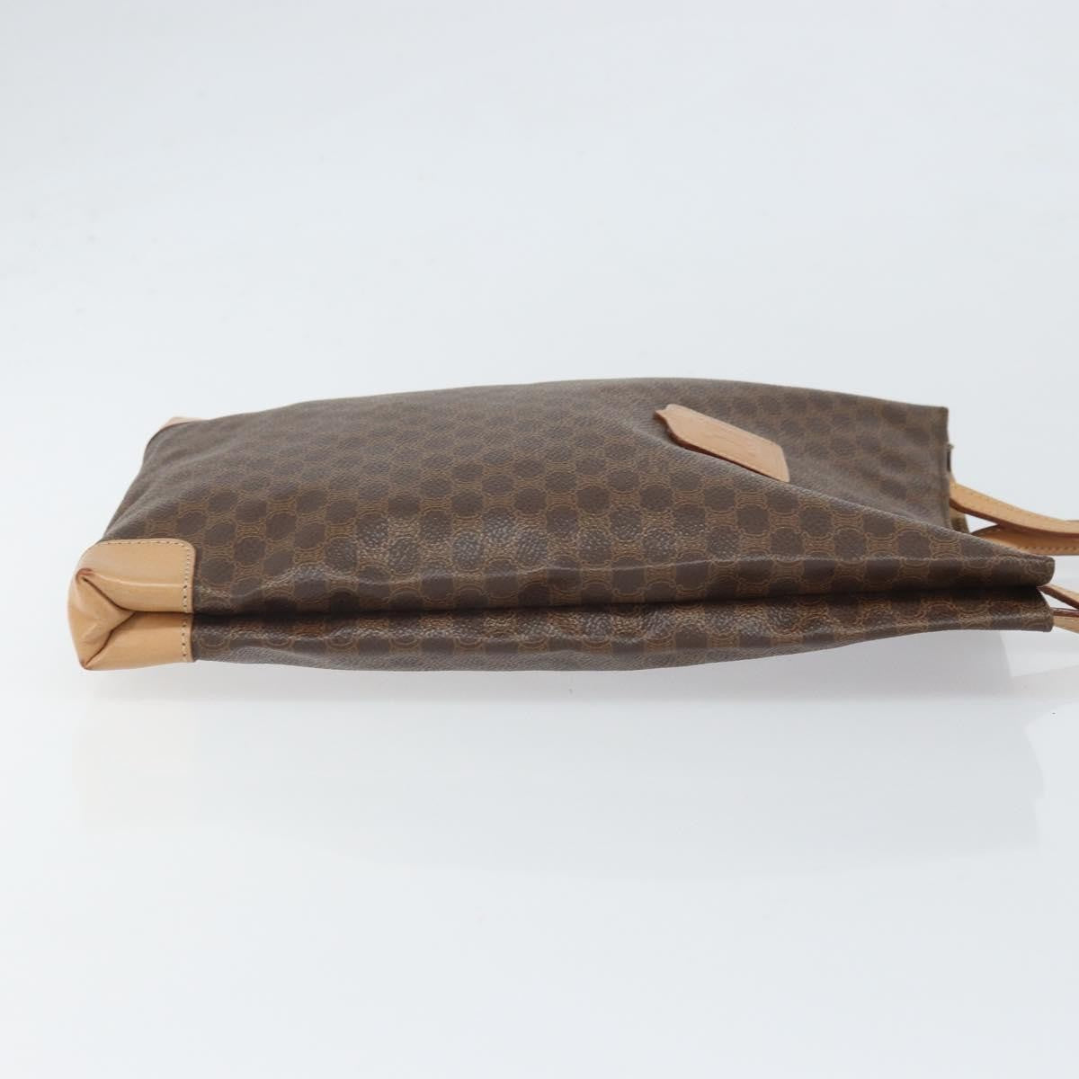 Celine Vintage Macadam Tote Bag Canvas And Leather Brown Canvas Tote Bag Bag