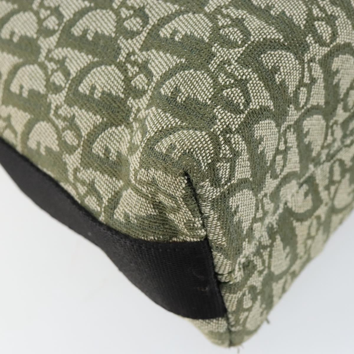 Christian Dior Vintage Trotter Shoulder Bag Canvas Green Canvas Shoulder Bag Bag (Pre-Owned)