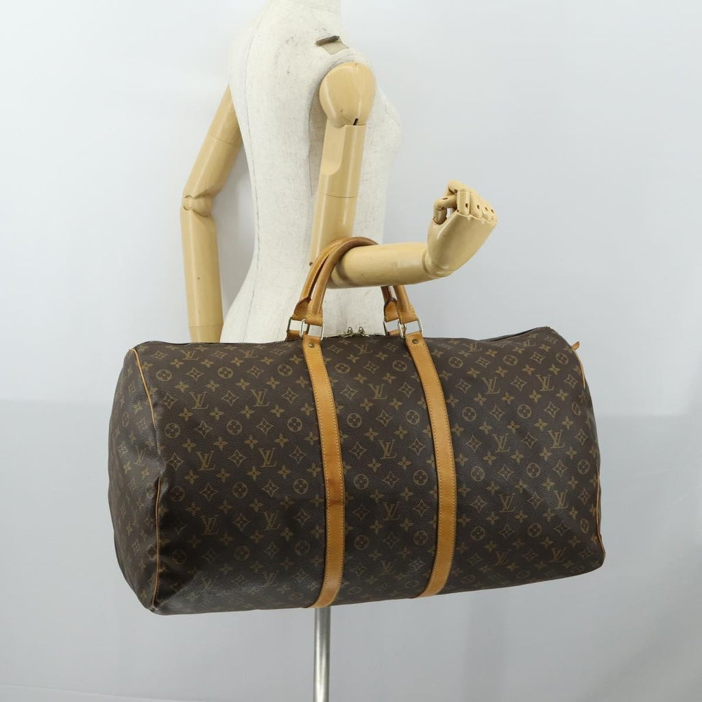 Louis Vuitton Keepall Bag Monogram Canvas Brown Canvas Travel Bag