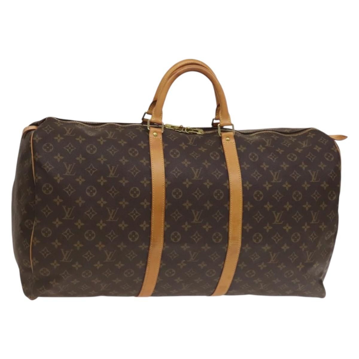 Louis Vuitton Keepall Bag Monogram Canvas Brown Canvas Travel Bag