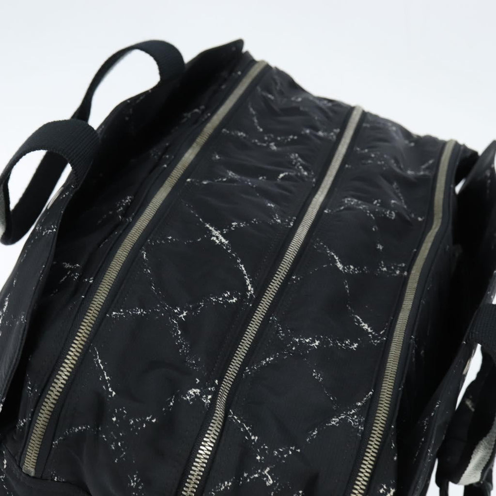 Chanel Travel Line Boston Bag Printed Nylon Black Nylon Travel Bag Bag