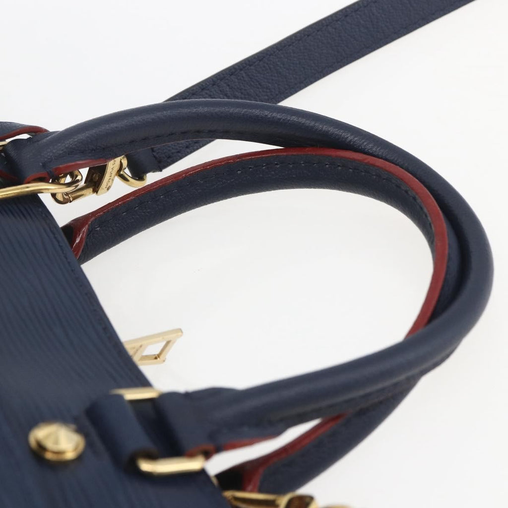 Louis Vuitton Vaneau Handbag Epi Leather Blue Leather Handbag