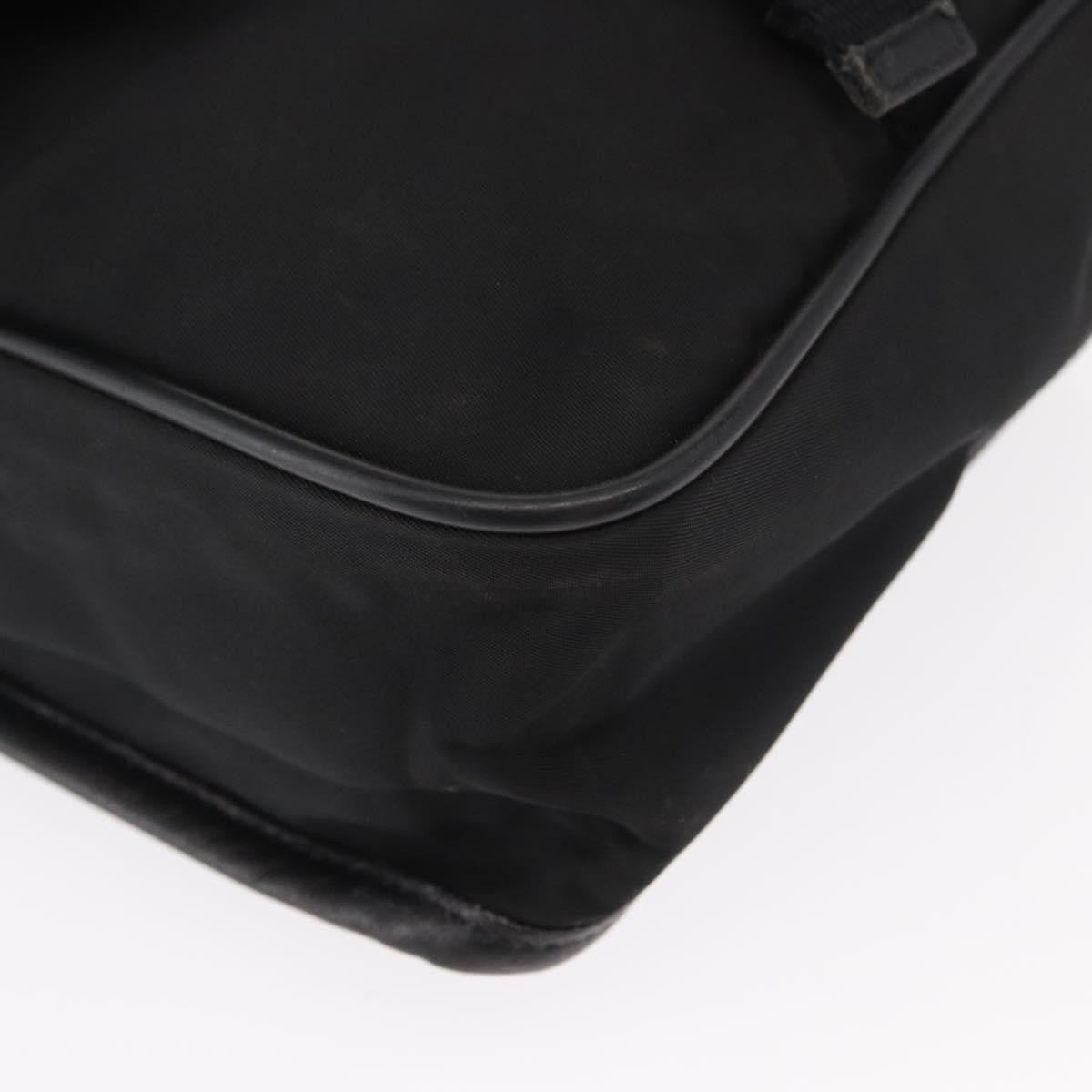 Prada Logo Flap Messenger Bag Tessuto Black Nylon Shoulder Bag Bag