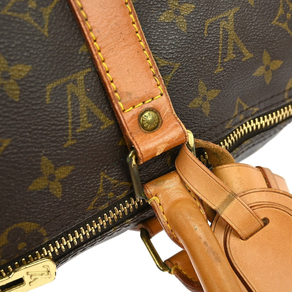 Louis Vuitton Keepall Bag Monogram Canvas Brown Canvas Travel Bag