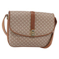 Celine Vintage Macadam Shoulder Bag Canvas And Leather Beige Canvas Shoulder Bag Bag