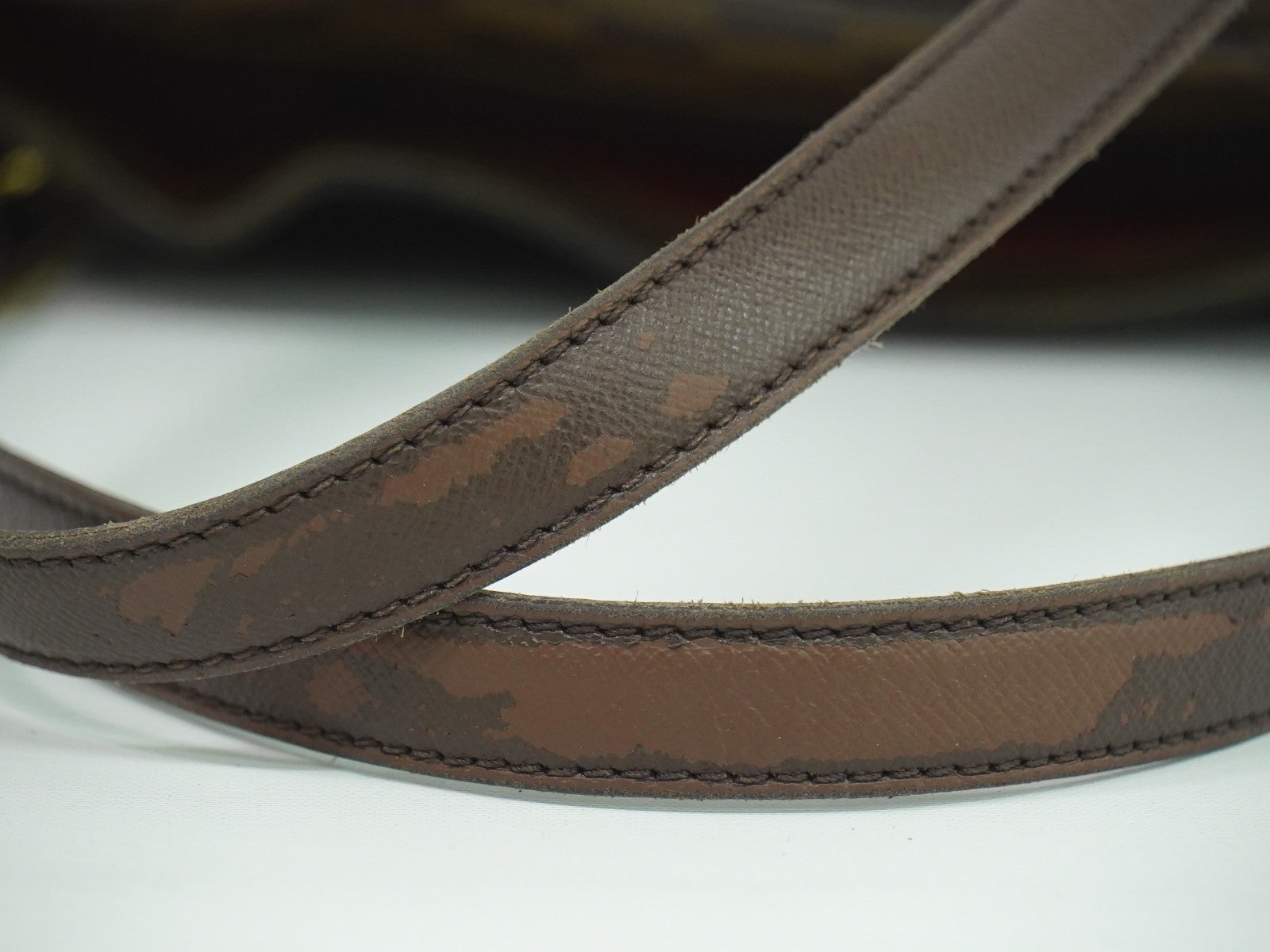 Louis Vuitton Belem Handbag Damier Brown Canvas Shoulder Bag