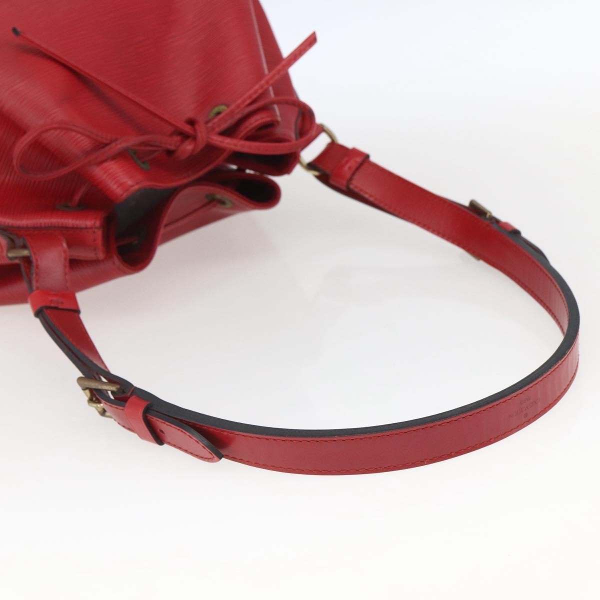 Louis Vuitton Petit Noe Handbag Epi Leather Red Leather Shoulder Bag