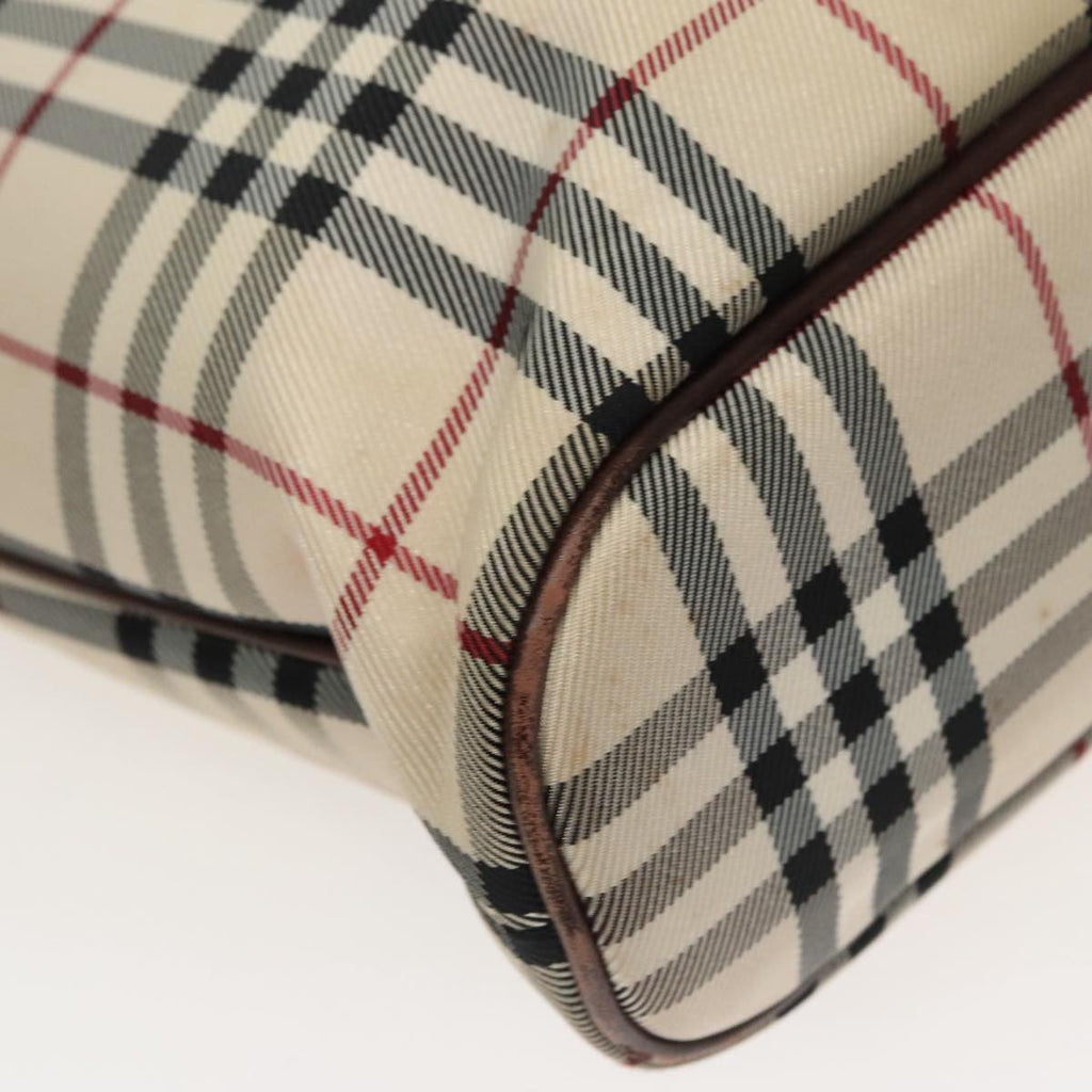 Burberry Nova Check Tote Canvas And Leather Beige Canvas Tote Bag