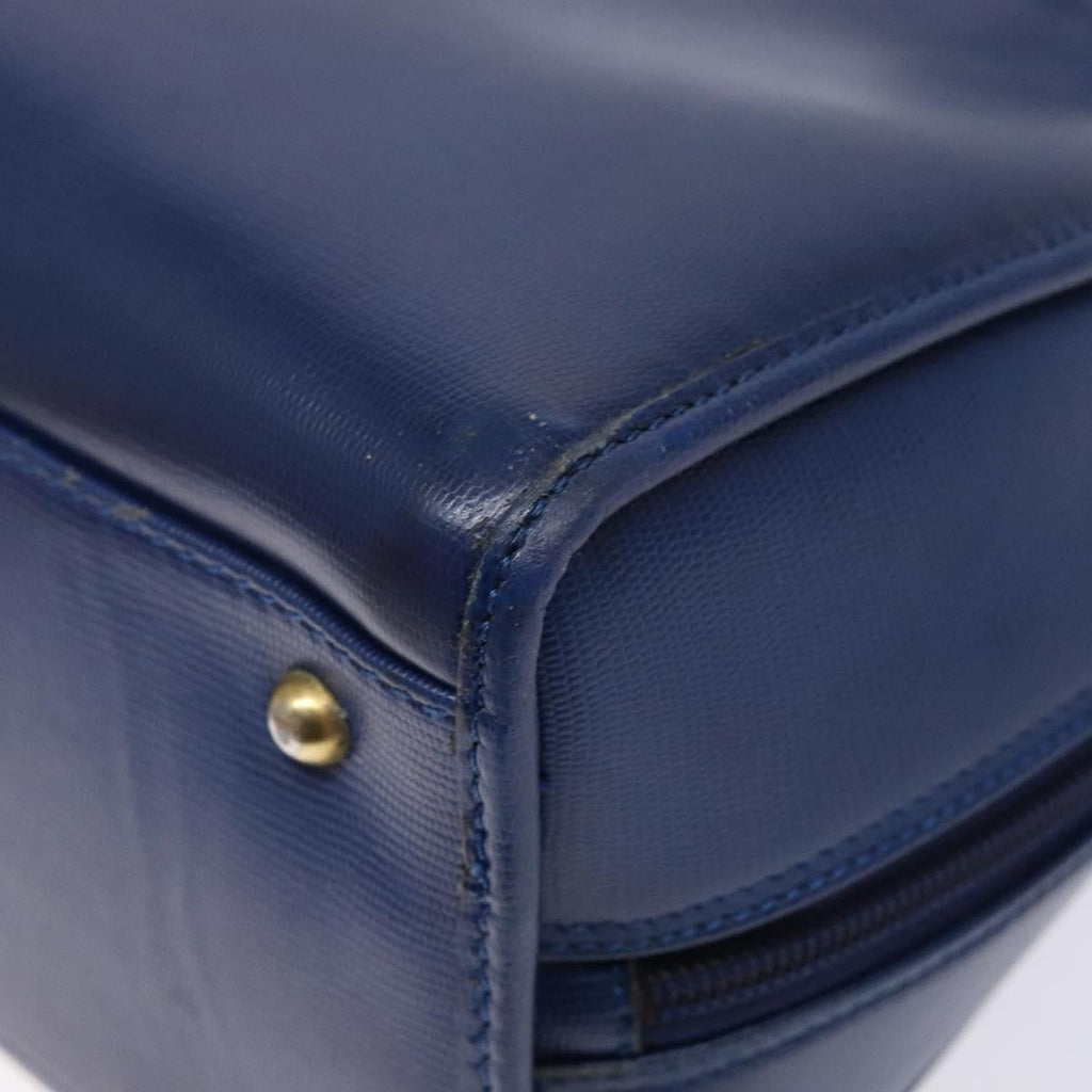 Celine Circle Logo Handbag Leather Blue Leather Bag