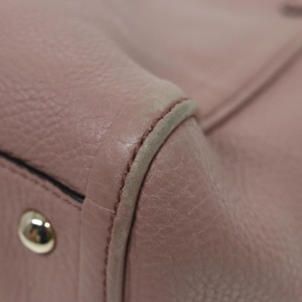 Gucci Soho Convertible Shoulder Bag Leather Pink Leather Tote Bag Bag (Pre-Owned)