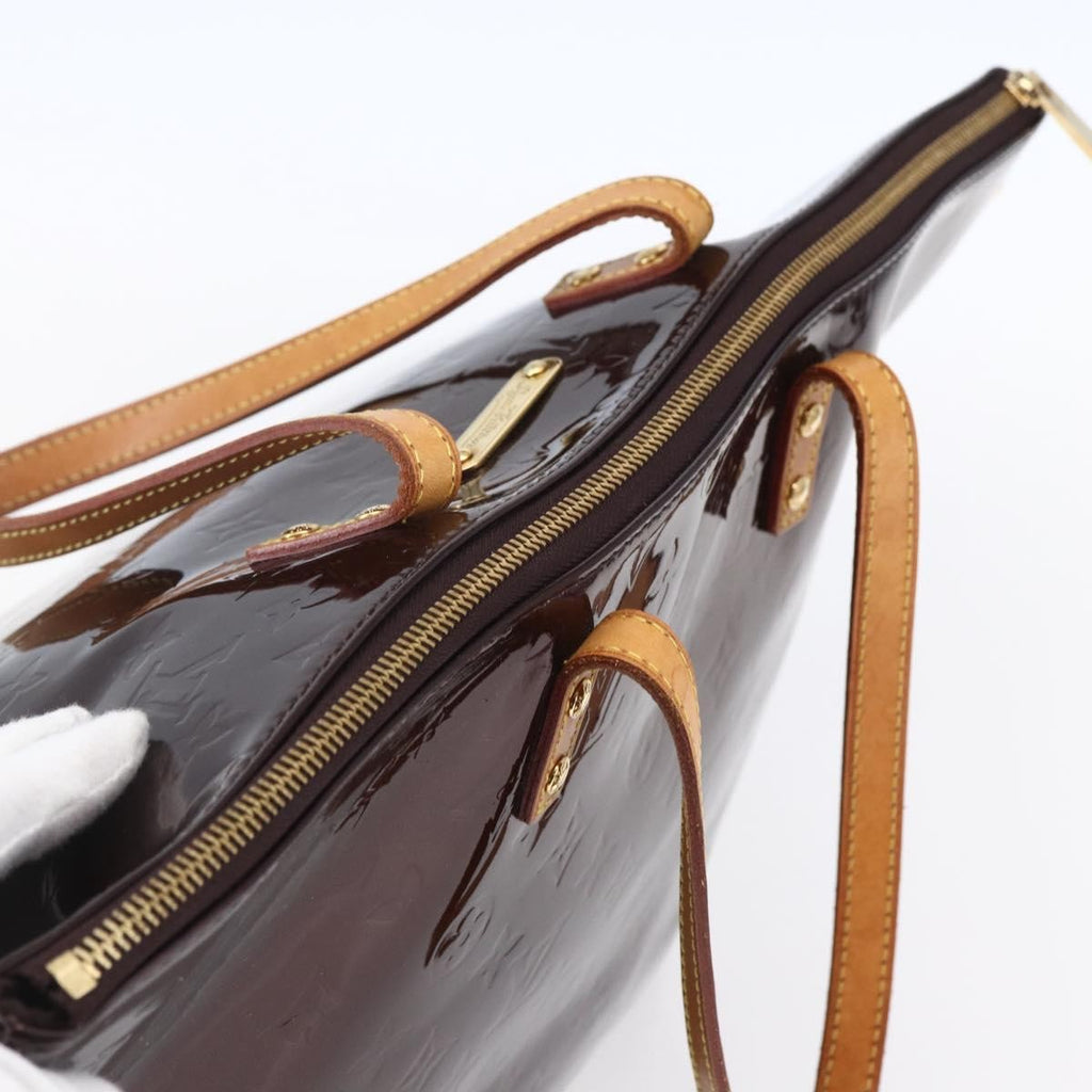 Louis Vuitton Bellevue Handbag Monogram Vernis Purple Patent_Leather Tote Bag