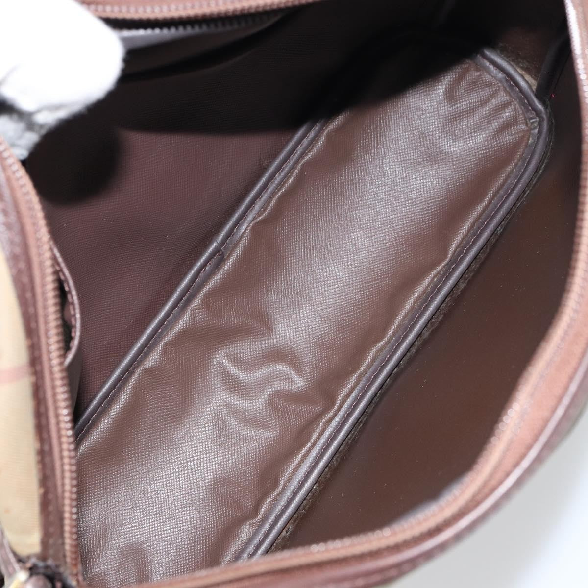 Burberry Nova Check Shoulder Bag Canvas Beige Canvas Shoulder Bag