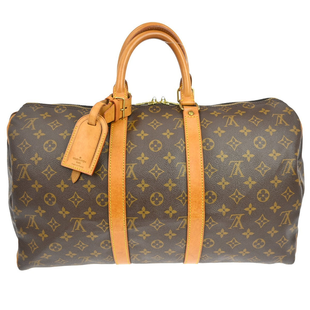Louis Vuitton Keepall Bag Monogram Canvas Brown Canvas Travel Bag