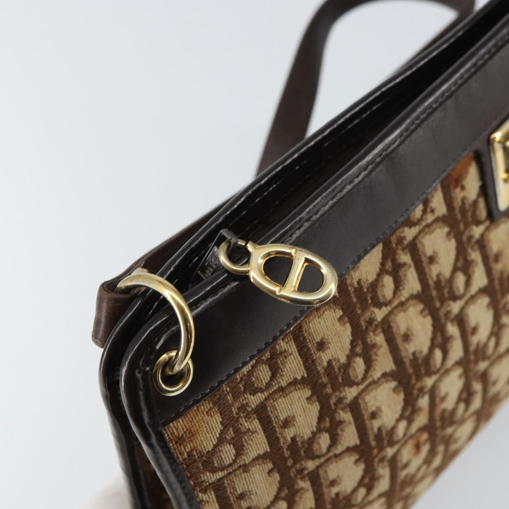 Christian Dior Vintage Trotter Shoulder Bag Canvas Beige Canvas Shoulder Bag Bag (Pre-Owned)