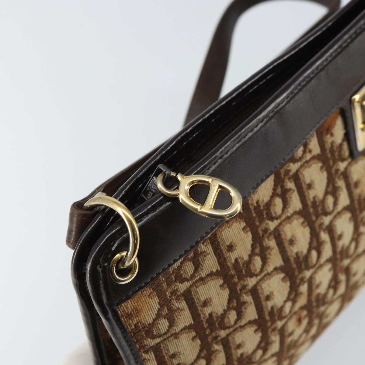 Christian Dior Vintage Trotter Shoulder Bag Canvas Beige Canvas Shoulder Bag Bag (Pre-Owned)