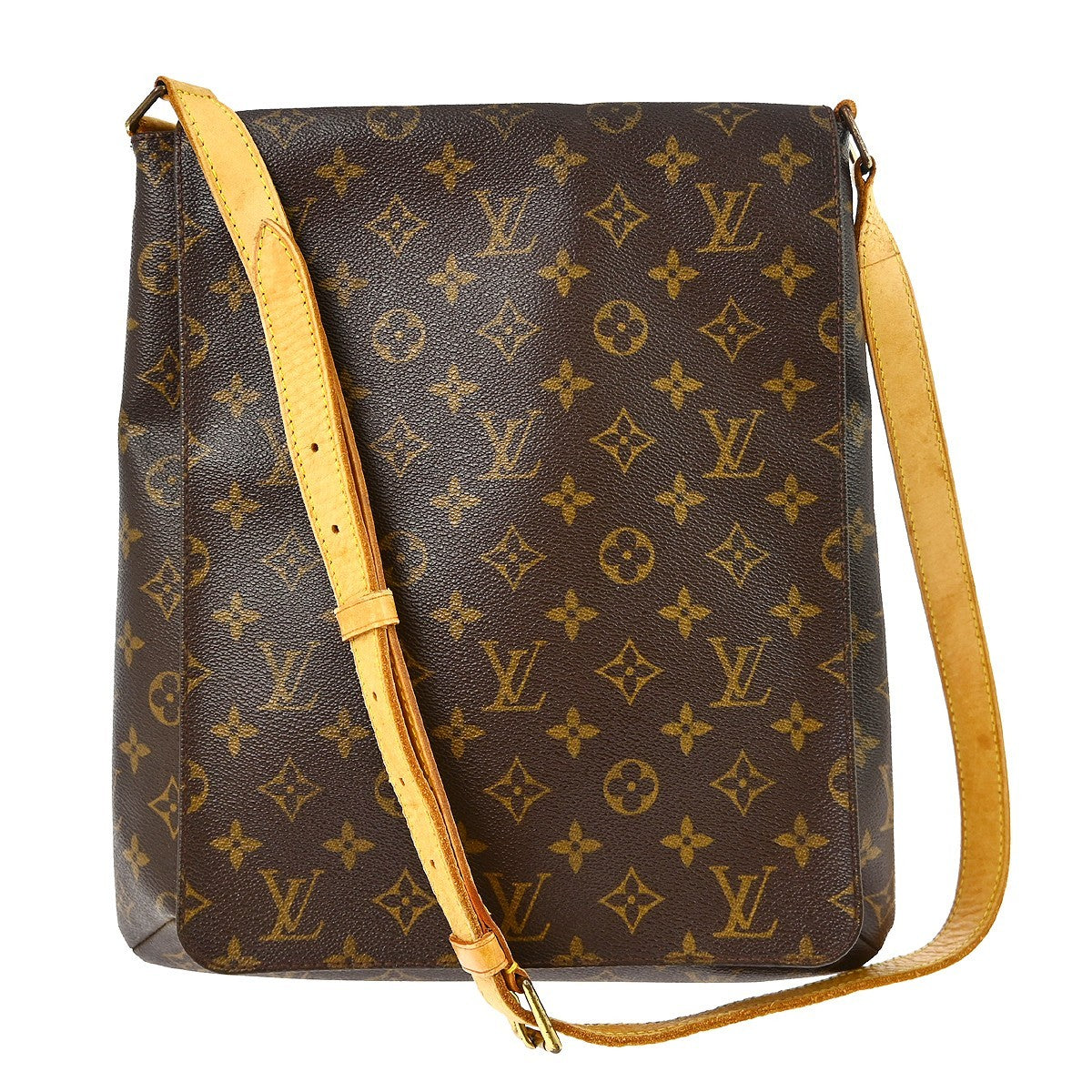 Louis Vuitton Musette Handbag Monogram Canvas Brown Canvas Shoulder Bag