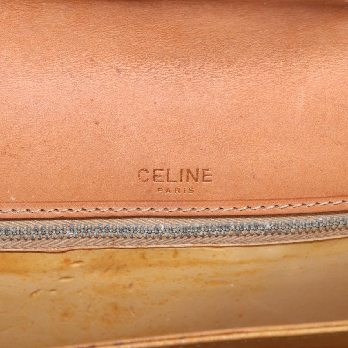 Celine Vintage Horse Carriage Macadam Shoulder Bag Canvas Brown Pvc Shoulder Bag Bag
